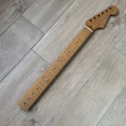 22 FRETS ROASTED MAPLE STRAT ELECTRIC GUITAR NECK NITRO SATIN FOR FENDER GUITAR
