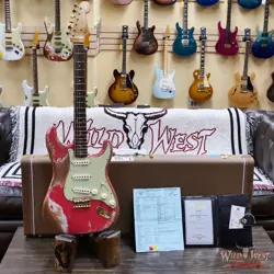 FENDER CUSTOM SHOP WWG 25TH 1960 STRATOCASTER HARDTAIL HEAVY RELIC FIESTA RED