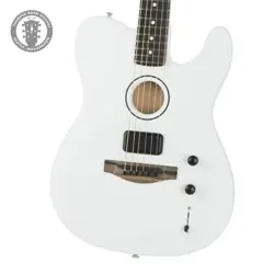 NEW FENDER LE FINNEAS AMERICAN ACOUSTASONIC TELECASTER SATIN ARCTIC WHITE