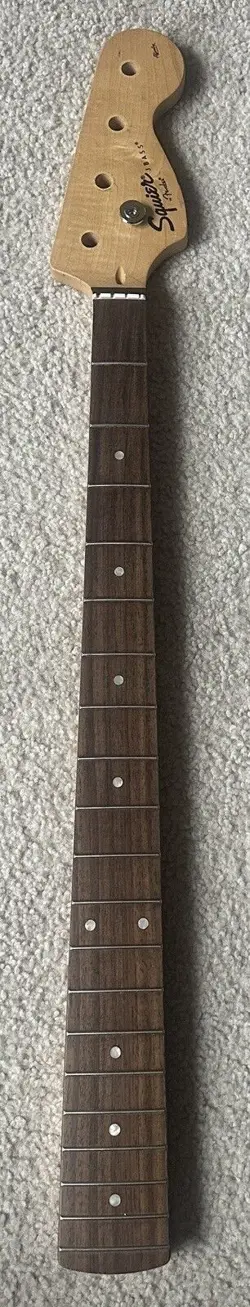 2001 SQUIER BY FENDER JAZZ BASS NECK FLAMED MAPLE IN VERY GOOD CONDITION!