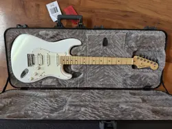 FENDER USA JUANES STRATOCASTER ELECTRIC GUITAR  - LUNA WHITE NITRO FINISH