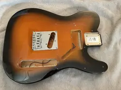 SQUIER BY FENDER TELECASTER ELECTRIC GUITAR BODY 2TSB TWO TONE SUNBURST + BRIDGE