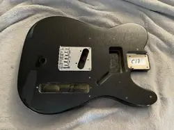 SQUIER BY FENDER TELECASTER ELECTRIC GUITAR BODY BLACK + BRIDGE
