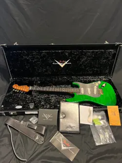2024 FENDER CUSTOM SHOP WW10 ARTISAN EMERALD GREEN FLAME STRAT W/ROASTED NECK!