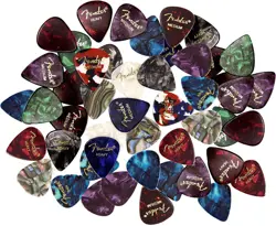 FENDER PREMIUM 48 PACK GUITAR PICKS - THIN, MEDIUM & HEAVY GAUGES