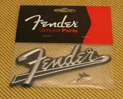 099-4093-000 GENUINE FENDER BLACKFACE AMPLIFIER AMP LOGO PLATE & SCREWS