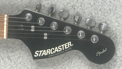 STARCASTER BY FENDER ELECTRIC GUITAR SOLID BODY METALLIC BLACK SPARKLE COSMIC