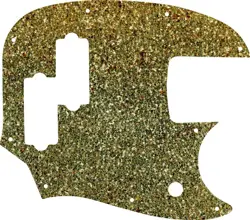 WD CUSTOM PICKGUARD FOR FENDER SHORT SCALE MUSTANG BASS PJ #60GS GOLD SPARKLE