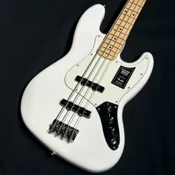 FENDER PLAYER JAZZ BASS, MAPLE FINGERBOARD, POLAR WHITE NEW W/ GIG BAG