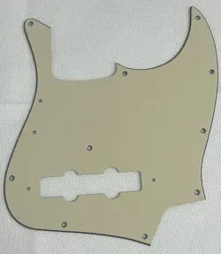 VINTAGE YELLOW FOR FIT FENDER US VINTAGE '74 JAZZ BASS STYLE GUITAR PICKGUARD