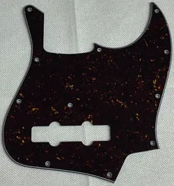 BROWN TORTOISE 4-PLY FOR FIT FENDER GEDDY LEE JAZZ BASS STYLE GUITAR PICKGUARD