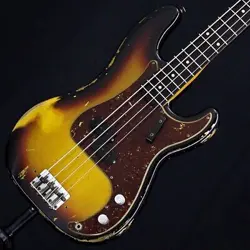 USED FENDER CUSTOM SHOP 1963 PRECISION BASS HEAVY RELIC (3-TONE SUNBURST) '22