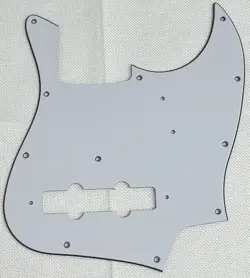 WHITE 3-PLY FOR FIT FENDER JAPAN JAZZ BASS STYLE GUITAR PICKGUARD