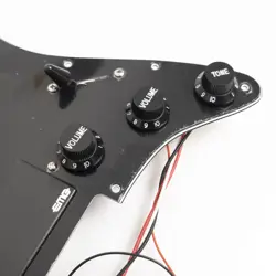 FOR FENDER GUITAR PREWIRED LOADED PICKGUARD SET HH HUMBUCKER ACTIVE PICKUP BLACK