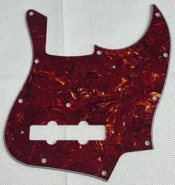 RED TORTOISE 4-PLY FOR FIT FENDER JAPAN JAZZ BASS STYLE GUITAR PICKGUARD