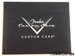 USA FENDER CUSTOM SHOP CUSTOM CARE BOOKLET MANUALS TAGS BLACK