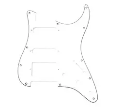 WHITE 3-PLY H/S/S PICKGUARD FOR FENDER STRATOCASTER/STRAT PG-0995-035