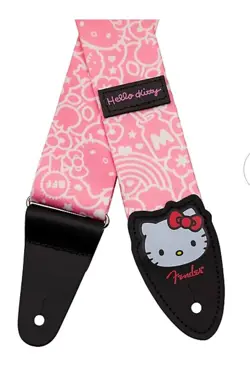 FENDER HELLO KITTY OFFICIAL GUITAR STRAP, PINK NEW