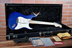 FENDER CUSTOM SHOP DELUXE STRATOCASTER 2015 SATIN TRANSPARENT COBALT BLUE 