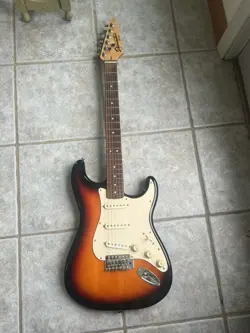 STARCASTER BY FENDER ELECTRIC GUITAR, RIGHT HAND, 6 STR,  SUNBURST