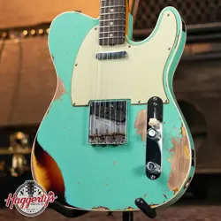 FENDER CUSTOM SHOP LTD 1960 TELECASTER HEAVY RELIC - AGED SEA FOAM GREEN/3-TONE
