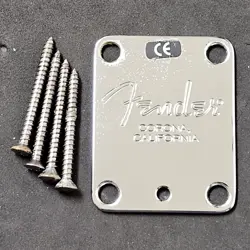 OLD FENDER AMERICAN STANDARD USA CORONA CALIFORNIA NECK PLATE STRAT TELE GUITAR