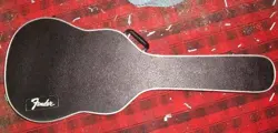 VINTAGE FENDER GUITAR HARD CASE ~ BLACK, BLUE  44” (SEE BELOW FOR MEASUREMENTS)