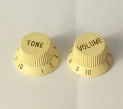 ORIGINAL FENDER STRATOCASTER 80S KNOBS VOLUME TONE 4 SPOKES PARCHMENT (2)