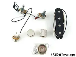 FENDER SQUIER 50S P BASS PICKUP POTS KNOBS + JACK, PRECISION GUITAR PICKUP.