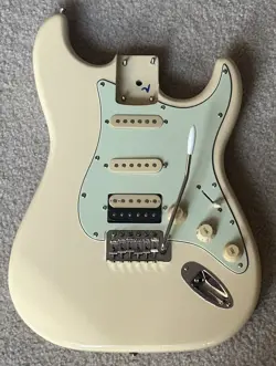 2008 SQUIER BY FENDER® BULLET LOADED STRATOCASTER BODY OLYMPIC WHITE W/UPGRADES