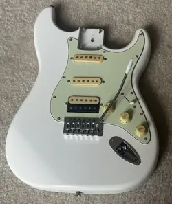 2009 SQUIER BY FENDER® BULLET LOADED STRATOCASTER BODY ARCTIC WHITE W/UPGRADES