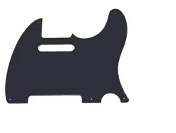 5 HOLE 1 PLY ELECTRIC GUITAR PICKGUARD SCRATCH PLATE FOR FENDER TELECASTER BLACK