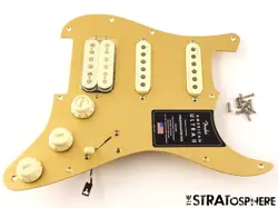 FENDER AMERICAN ULTRA II STRATOCASTER HSS LOADED PICKGUARD STRAT S1 ANODIZE GOLD