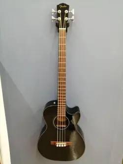 USED FENDER CB-60SCE BLK WN ACOUSTIC BASS GUITAR