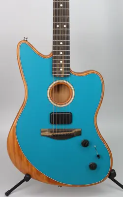 USED 2021 FENDER AMERICAN ACOUSTASONIC JAZZMASTER OCEAN TURQUOISE