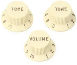 FENDER ROAD WORN STRAT KNOBS - AGED WHITE