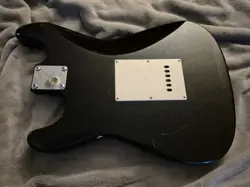 SQUIER BY FENDER STRATOCASTER STRAT GUITAR BODY BLACK + BRIDGE