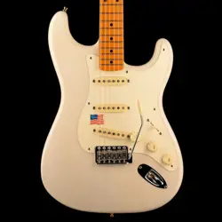 PRE OWNED FENDER ERIC JOHNSON STRATOCASTER WHITE BLONDE MODIFIED WITH OHSC