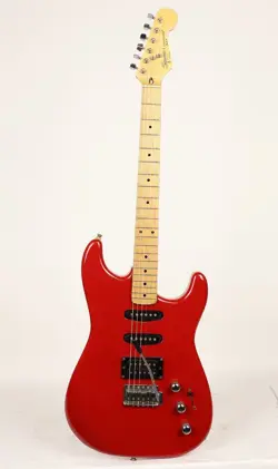 SQUIRE ELECTRIC GUITAR - FENDER SQUIRE II STRAT ELECTRIC GUITAR W/ HARD CASE