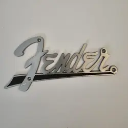 FENDER FLAT AMP METAL LOGO PLATE / 6