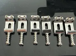 FENDER STAMPED STEEL VINTAGE STYLE STRAT BRIDGE SADDLES 