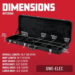 CASES HARD-SHELL WOOD CASE FOR STANDARD ELECTRIC GUITARS FITS FENDER