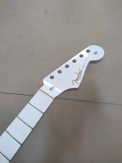 22 FRET STRAT ELECTRIC GUITAR NECK MAPLE FOR DIY ST FENDER REPLACE WHITE GLOSS