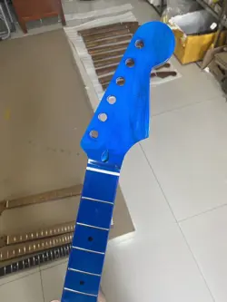 FENDER STRAT REPLACEMENT 22FRETS BLUE FLAME MAPLE ELECTRIC GUITAR NECK BRIGHT
