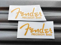 2 FENDER PRECISION BASS GUITAR HEADSTOCK VINYL SILK-SCREEN SELF-ADHESIVE STICKER