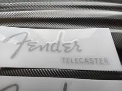 2PCS FENDER TELECASTER GUITAR VINYL SILK SCREEN HEADSTOCK SELF-ADHESIVE STICKERS