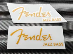 2PCS FENDER JAZZ BASS GUITAR HEADSTOCK VINYL SILK SCREEN SELF-ADHESIVE STICKERS