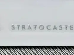 2PCS FENDER STRATOCASTER GUITAR HEADSTOCK VINYL SILK SCREEN SELFADHESIVE STICKER