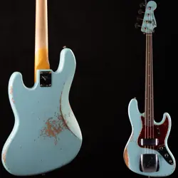 FENDER CUSTOM SHOP 1961 JAZZ BASS HEAVY RELIC SUPER FADED AGED DAPHNE BLUE 567