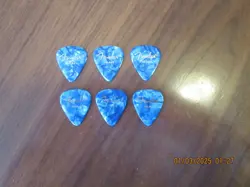 6 PACK FENDER PREMIUM CELLULOID GUITAR PICKS - TURQUOISE HEAVY GAUGE A36